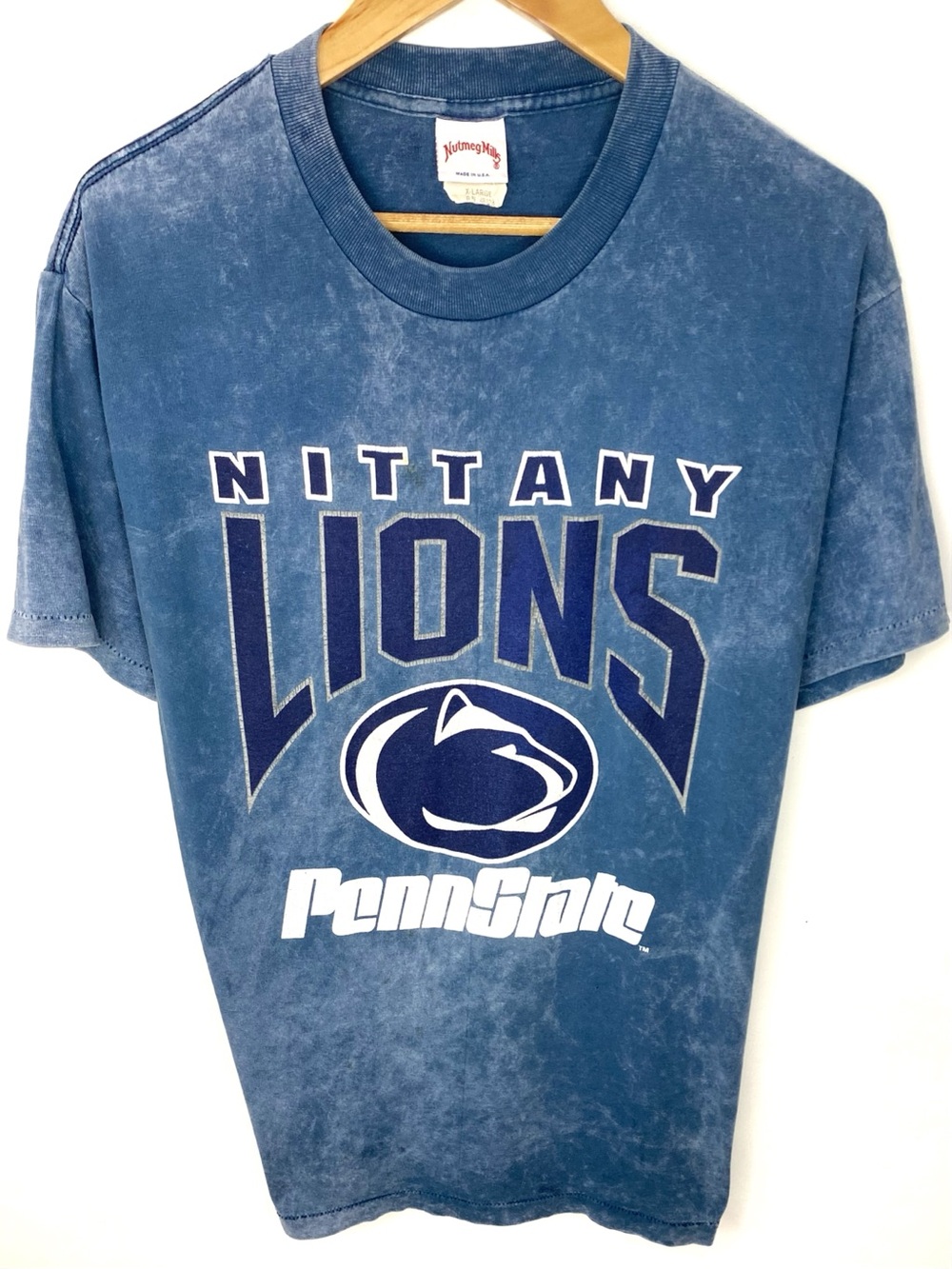 Vintage 90’s Penn State Nittany Lions Blue Single Stitch T Shirt Made In USA XL